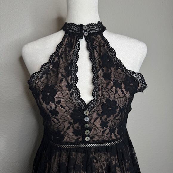 Mia Joy Fairy Goth Black Lace Tiered Ruffle Dress Size Small - Picture 2 of 16